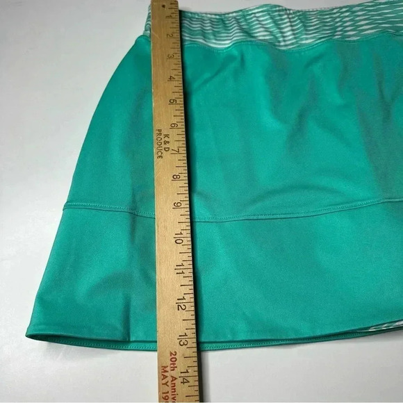 Slazenger Womens Tennis Activewear Skort Medium Green White Athletic Shorts Mini - Picture 8 of 8